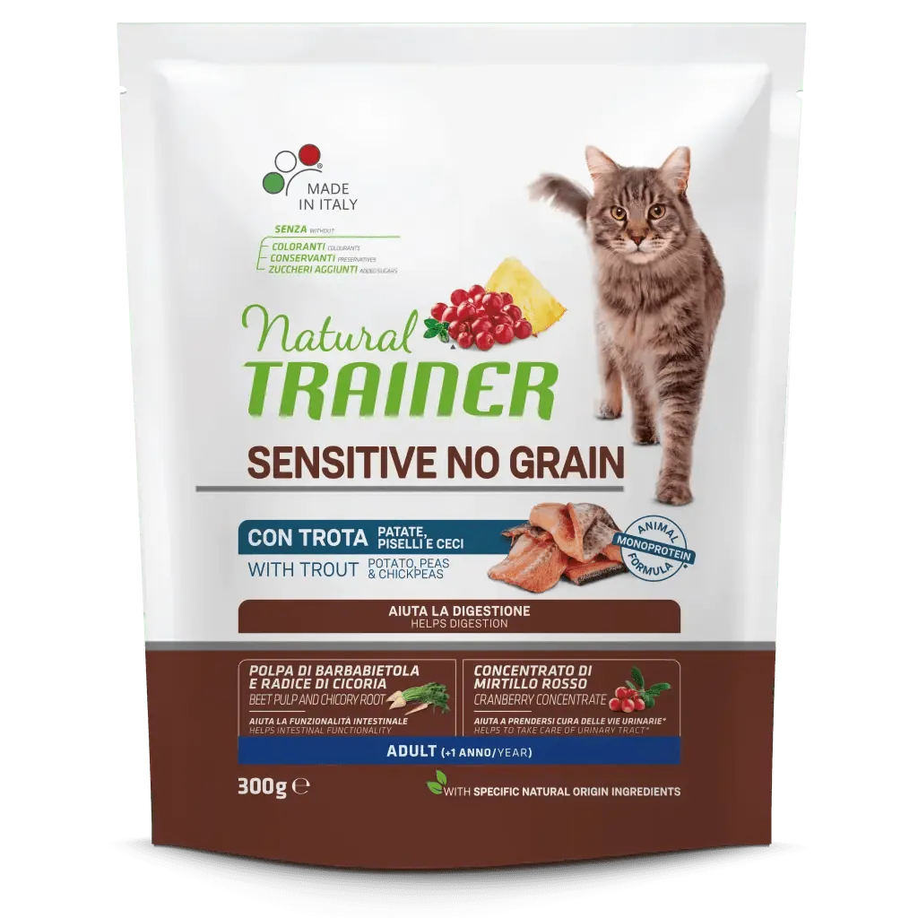 Trainer natural cat no grain trota e patate 300 gr