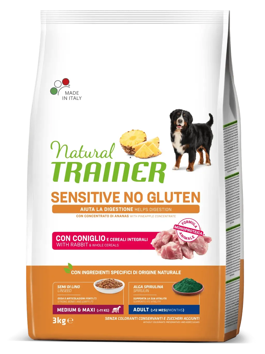 Trainer natural dog sensitive adult coniglio 3 kg