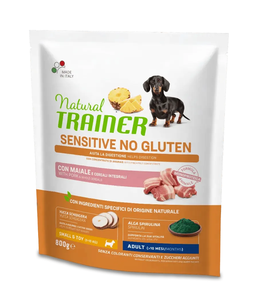 Trainer natural dog sensitive adult mini maiale 800 gr