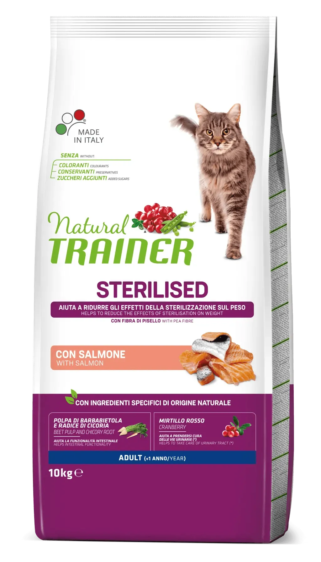Trainer natural cat sterilized salmone 10 kg