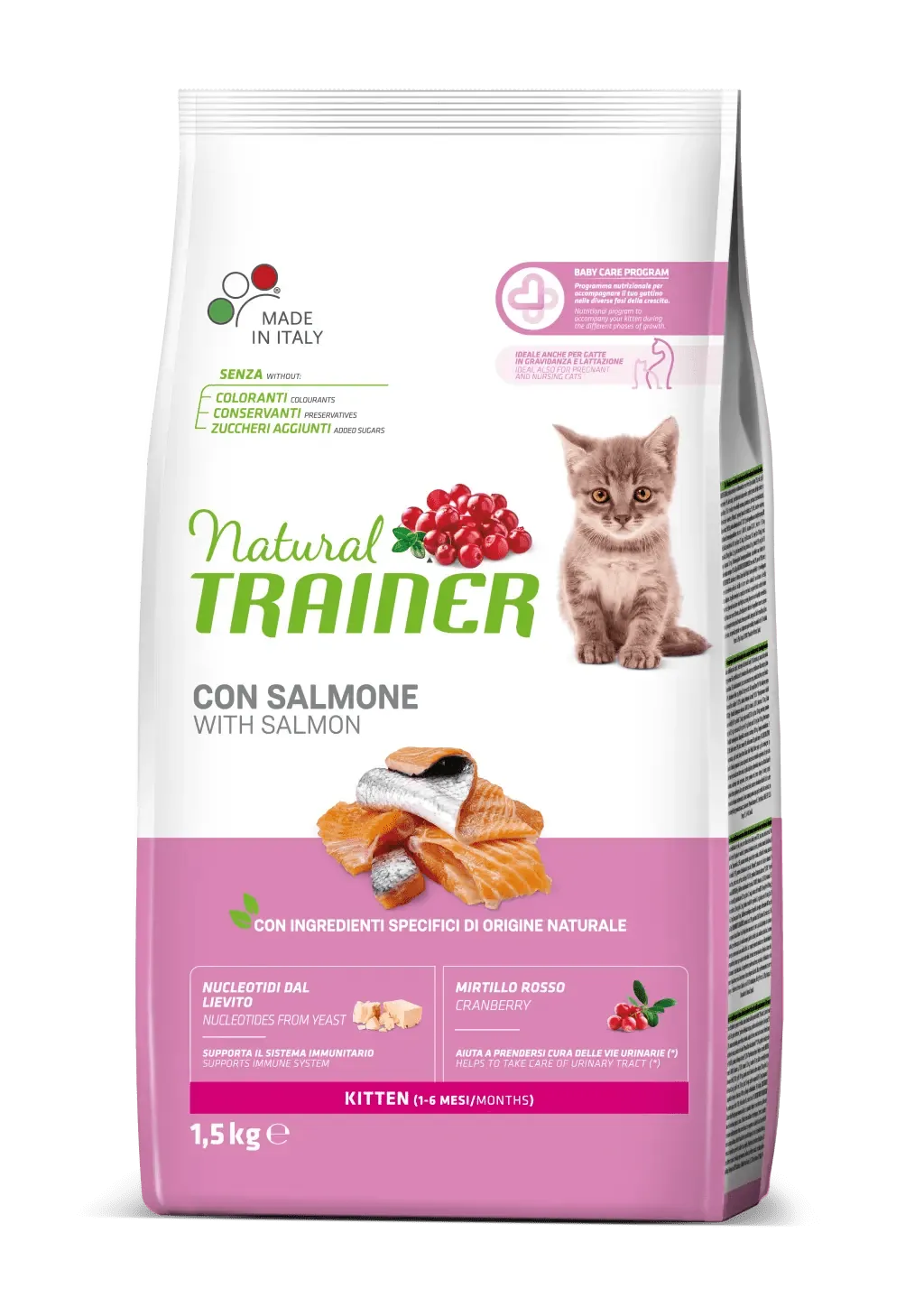 Trainer natural cat kitten salmone 1,5 kg