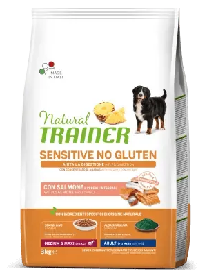 Trainer natural dog sensitive adult medium maxi salmone 3 kg