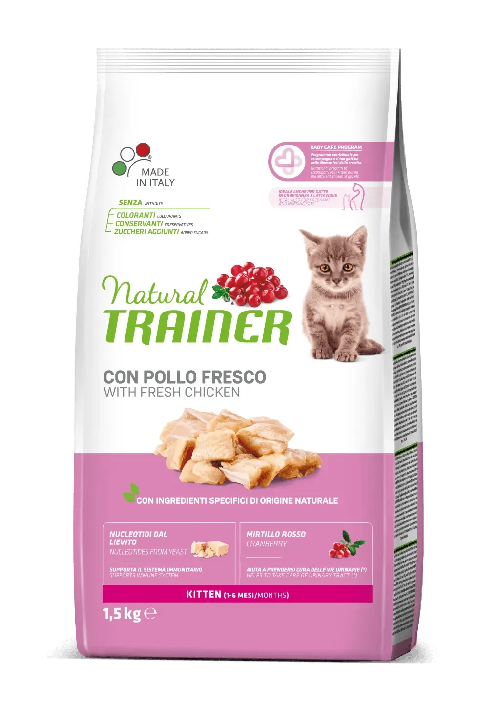 Trainer natural cat kitten pollo 1,5 kg