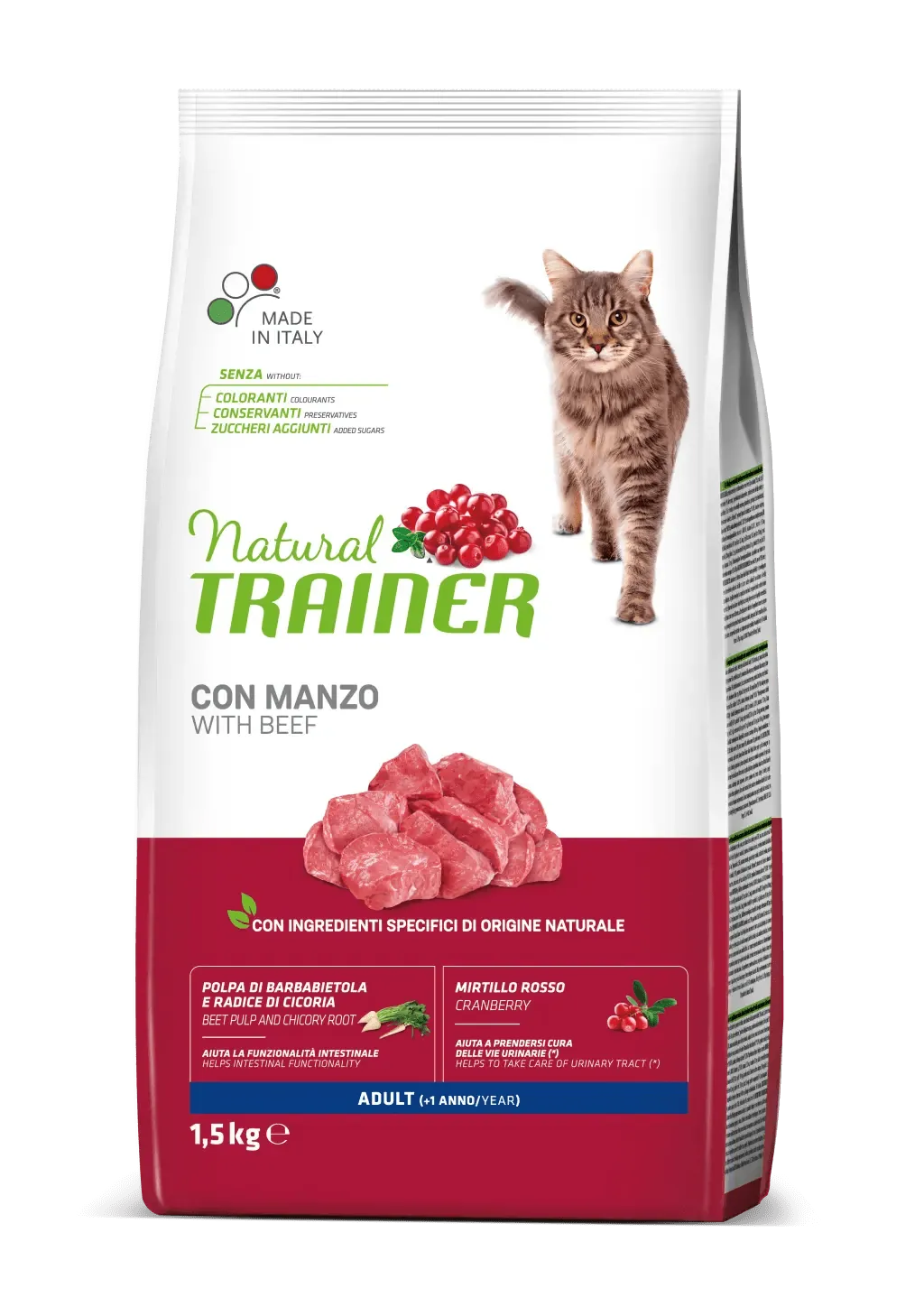 Trainer natural cat adult manzo 1,5 kg