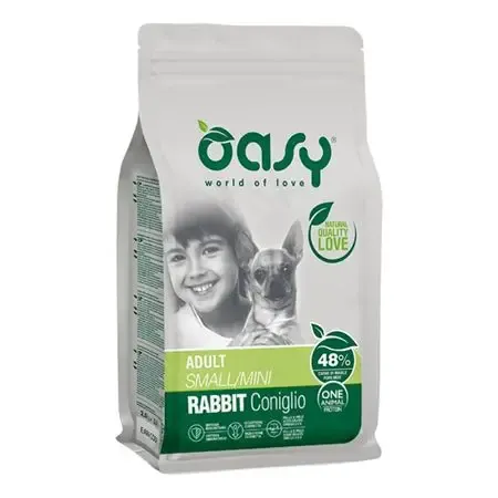 Oasy dog one adult small coniglio 800 gr