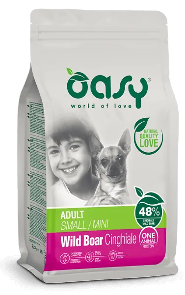 Oasy dog one adult small cinghiale 2,5 kg
