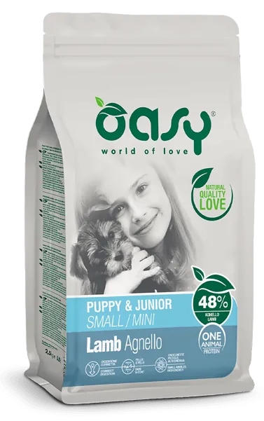Oasy dog one puppy small agnello 800 gr