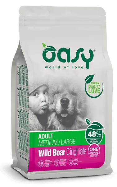 Oasy dog one adult cinghiale 2,5 kg