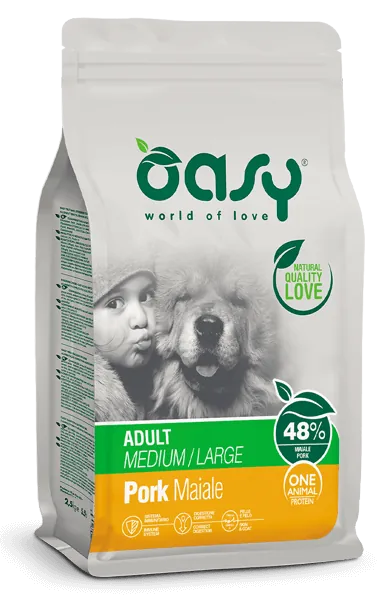 Oasy dog one adult maiale 12 kg