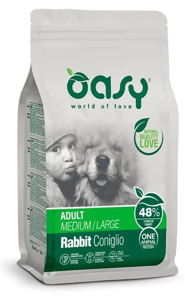 Oasy dog one adult coniglio 12 kg