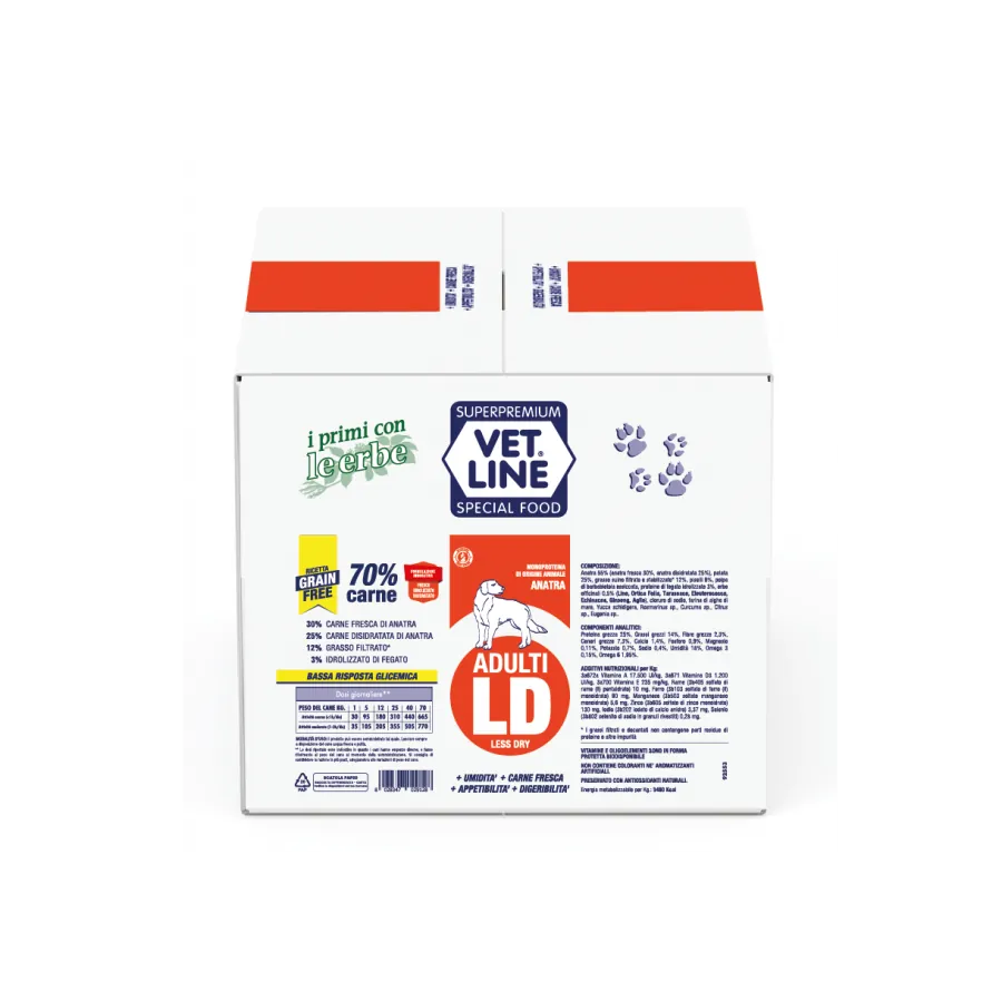 Vet line ld grain free anatra 12 kg