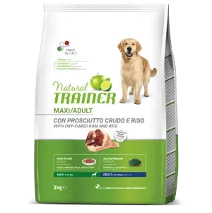 Trainer natural dog adult maxi prosciutto e riso 12 kg