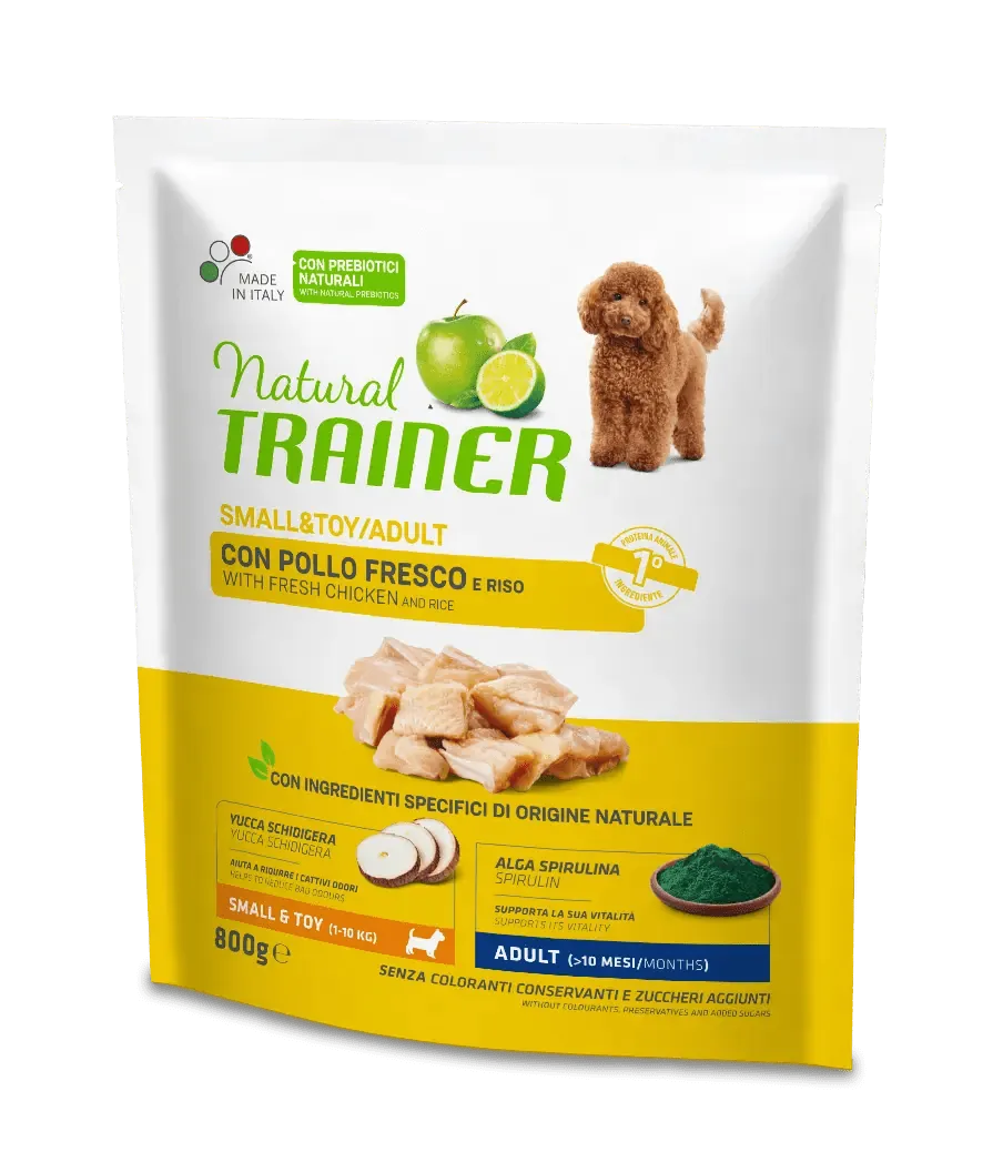 Trainer natural dog adult mini pollo e riso 800 gr