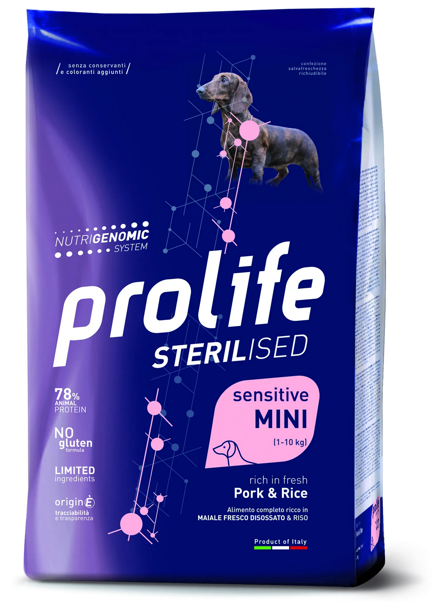 Prolife dog adult mini sterilized maiale 2 kg