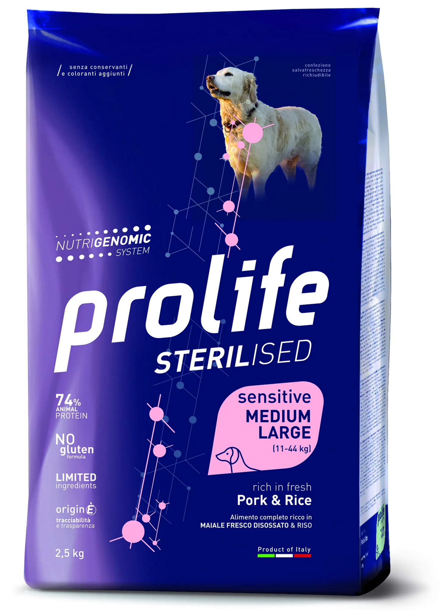 Prolife dog adult sterilized maiale 2,5 kg