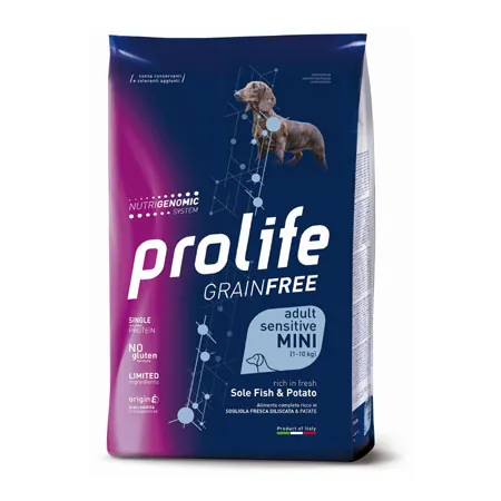 Prolife dog grain free adult mini sogliola e patate 2 kg