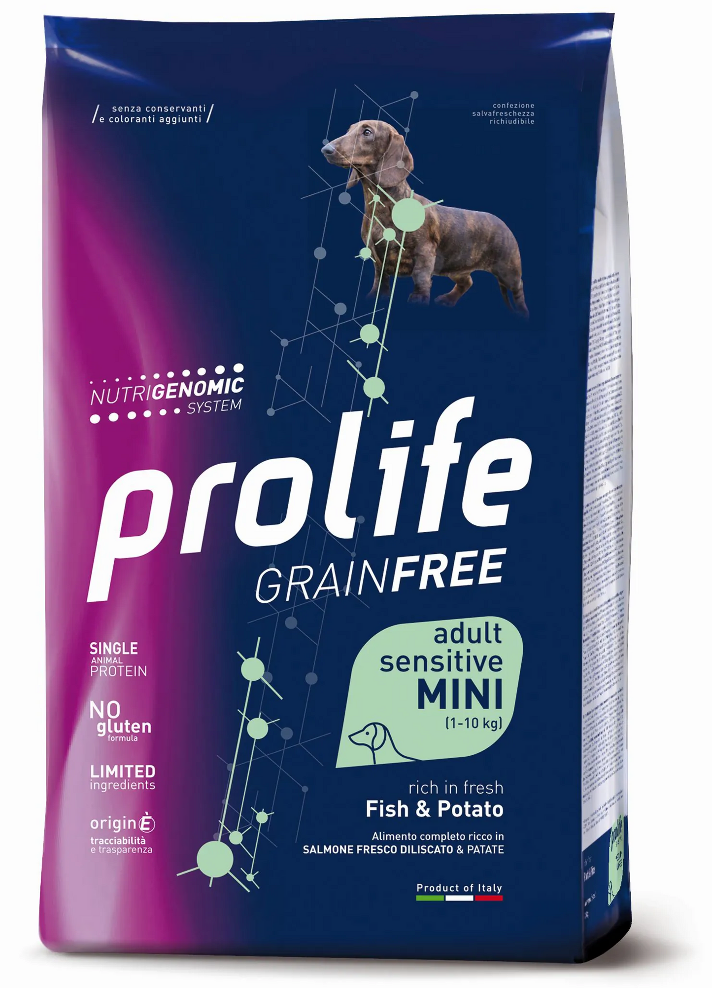Prolife dog grain free adult mini pesce e patate 7 kg