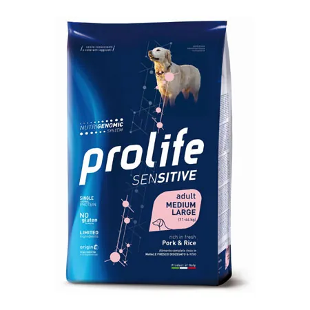 Prolife dog adult sensitive maiale e riso 2,5 kg