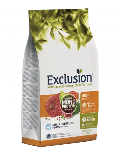 Exclusion dog mediterraneo puppy manzo small 2 kg