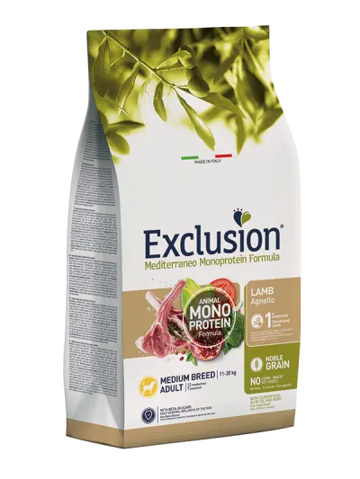 Exclusion dog mediterraneo adult agnello medio 3 kg