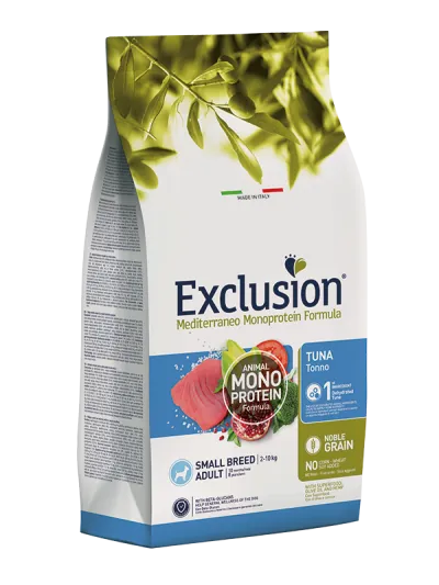 Exclusion dog mediterraneo adult tonno small  7 kg