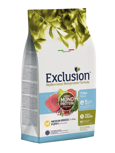 Exclusion dog mediterraneo puppy tonno medio 3 kg