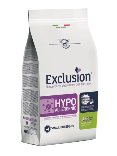 Exclusion dog hypo insetti e piselli small 2 kg