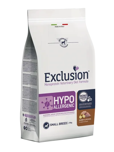 Exclusion dog hypo coniglio e patate small 2 kg