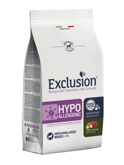 Exclusion dog hypo cavallo e patate medio/maxi 12 kg