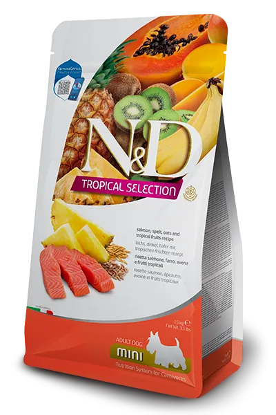 Nd dog tropical selection salmone adult mini 5 kg - Crocchette cane Farmina