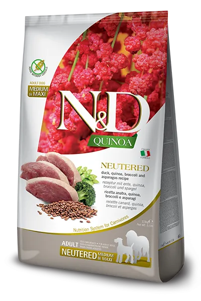 Nd dog quinoa anatra broccoli asparagi neutered adult 12 kg