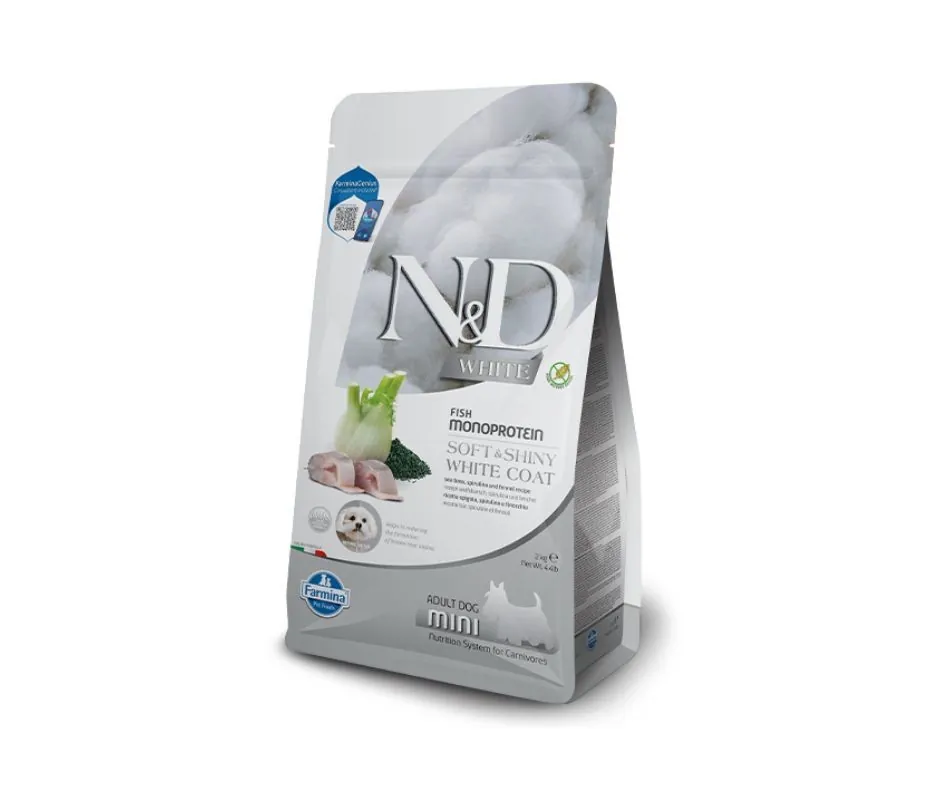 Nd dog white spigola spirulina e finocchio adult mini 2 kg