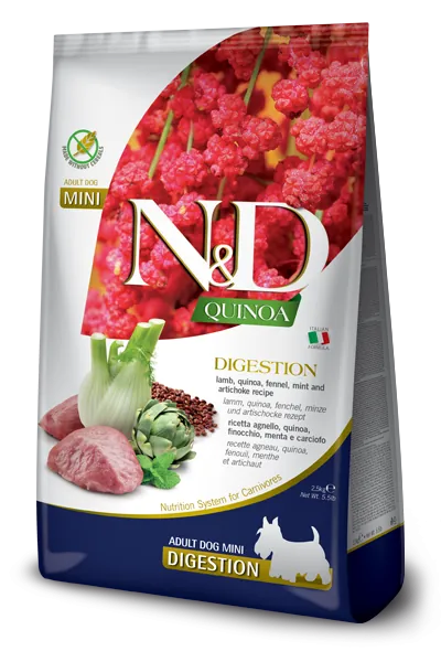 Nd dog quinoa digestion agnello e finocchio adult mini 2,5 kg