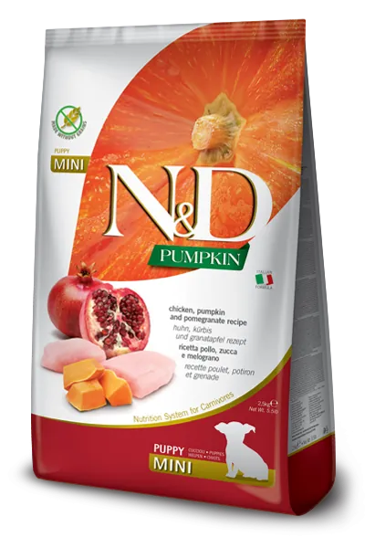 Nd dog zucca pollo e melograno puppy mini 800 gr
