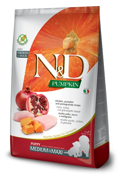 Nd dog zucca pollo e melograno puppy medio maxi 12 kg