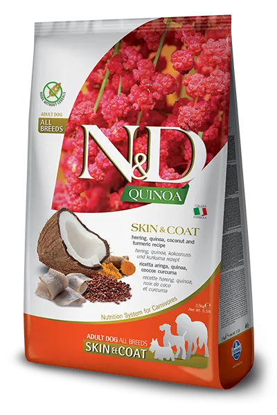 Nd dog quinoa skin&coat aringa e cocco medio maxi 7 kg