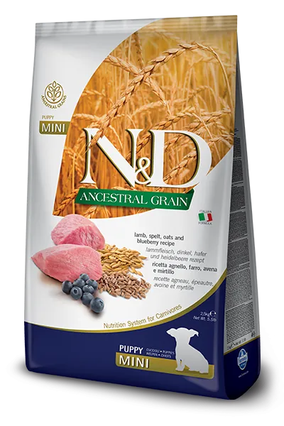 Nd dog low agnello e mirtillo puppy mini 2,5 kg