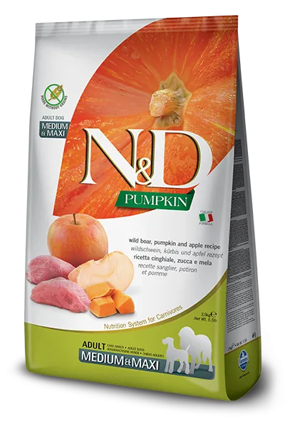 Nd dog zucca cinghiale e mela adult medio maxi 12 kg