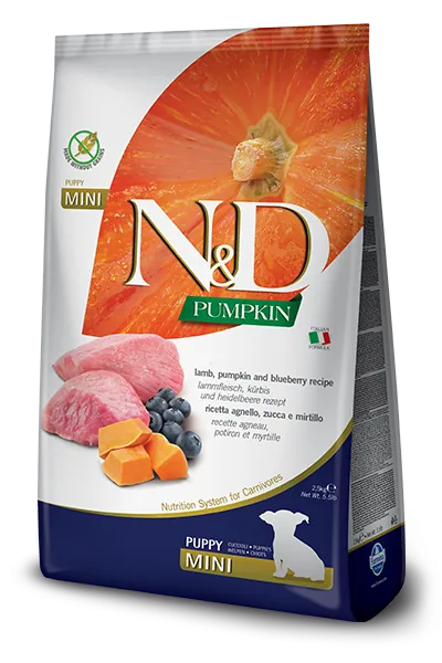 Nd dog zucca agnello e mirtillo puppy mini 800 gr