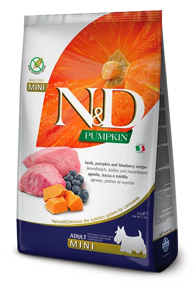 Nd dog zucca agnello e mirtillo adult mini 2,5 kg