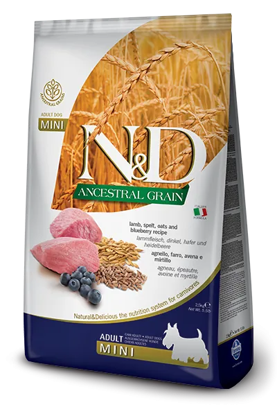 Nd dog low agnello e mirtillo adult mini 800 gr
