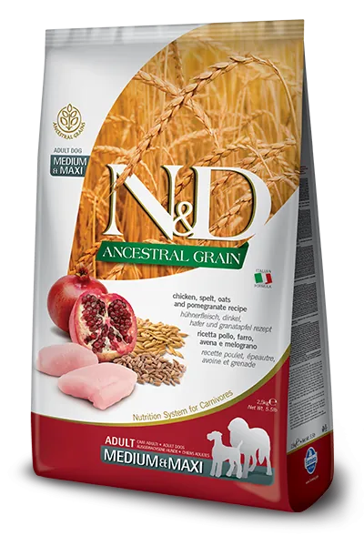 Nd dog low pollo e melograno adult medio maxi 2,5 kg