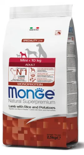 Monge dog adult mini agnello e riso 800 gr