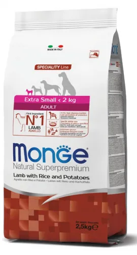 Monge dog adult extra small agnello 800 gr