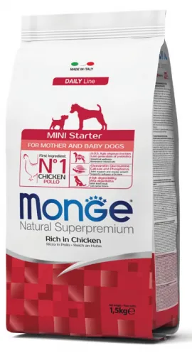 Monge dog starter mini pollo 1,5 kg
