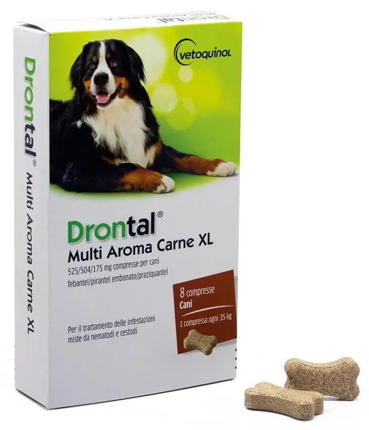 Drontal multi aroma carne xl 8 cpr