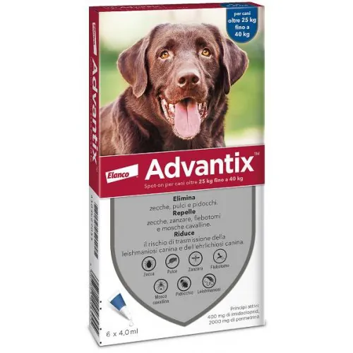 Advantix spot-on 25-40 kg 6 pipette