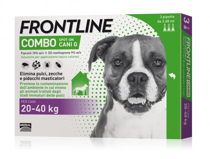 Frontline Combo Cane 20-40 Kg 3 Pipette - Scade il 31/07/2026
