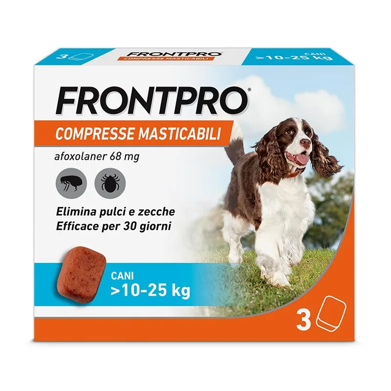 Frontpro cane 10-25 kg 68 mg 3 cpr