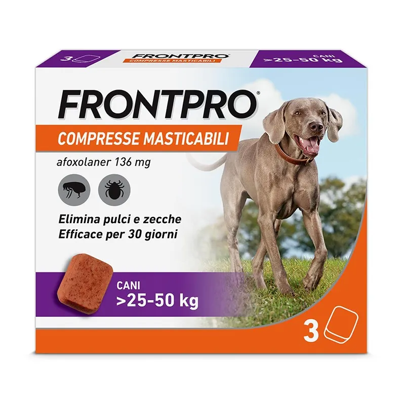 Frontpro cane 25-50 kg 136 mg 3 cpr